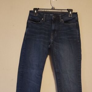 Men's Dark Blue Straight Leg Jeans